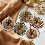 メリー結婚したレトロチェッカーボード新着写真 セラミックオーナメント