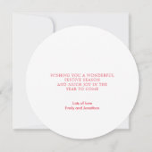 メリー結婚した写真輪状クリスマスホワイト シーズンカード (裏面)