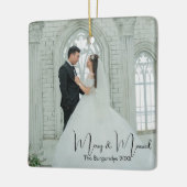 メリー結婚した第1回のクリ結婚スマス セラミックオーナメント (左)