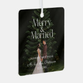 メリー結婚した結婚初めてのクリスマス メタルオーナメント (正面右)