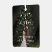 メリー結婚した結婚初めてのクリスマス メタルオーナメント (正面左)