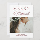 メリー結婚したRed Script モダン Photo Chrimas シーズンカード (正面)