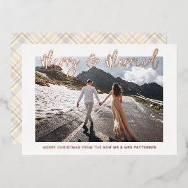 メリー結婚結婚した初めてのクリスマス 箔招待状