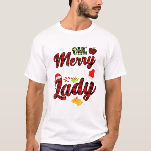 メリー給食のおばちゃんクリスマス Tシャツ (正面)