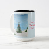 メリー絵を描スのコーパーソナライズされたヒマグ ツートーンマグカップ (正面左)