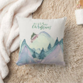 メリー絵を描スの山のシーン投げ枕 クッション (ブランケット)