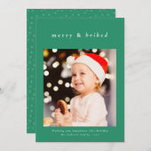 メリー緑のおもしろい休日の写真カード シーズンカード (正面/裏面)