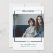 メリー縁どスミニマル・クリスマス・ブルー シーズンカード (正面)