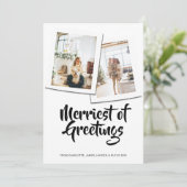 メリー聖降誕祭パーソナライズされた シーズンカード (スタンド正面)