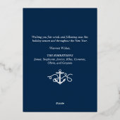 メリー航海のクリスマスいかり海軍金ゴールド 箔シーズンカード (裏面)