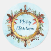 メリー航海のクリスマスの船車 ラウンドシール (正面)