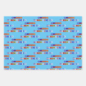 メリー航海のクリスマス信号旗DIY BG色 ラッピングペーパーシート (正面3)