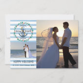 メリー航海の結婚したと、青いストライプ写真、2枚 シーズンカード (正面)