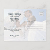 メリー航海の結婚したティール（緑がかった色）ストライプ写真2枚 シーズンポストカード (裏面)