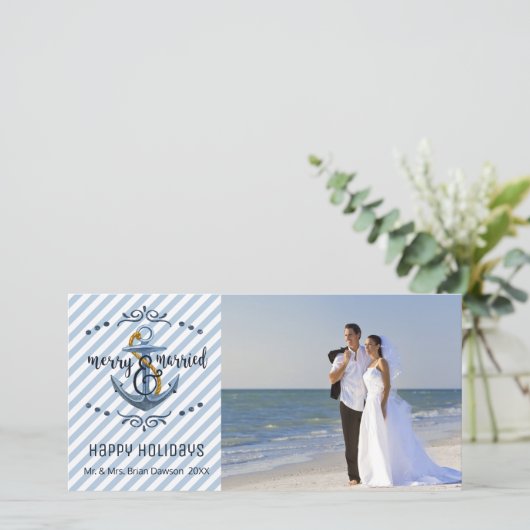 メリー航海の結婚した、青いストライプ写真1枚 シーズンカード (スタンド正面)