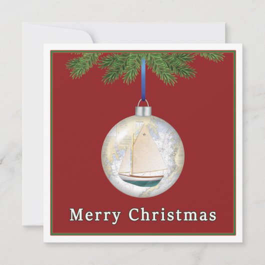 メリー航海のChristmas Customizable Flat Card カード (正面)