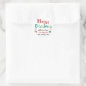 メリー色彩の鮮やかクリスマスオーナメント ラウンドシール (バッグ)