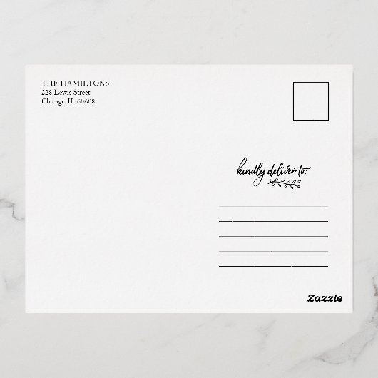 メリー誕生日発表写真 箔シーズンポストカード (裏面)