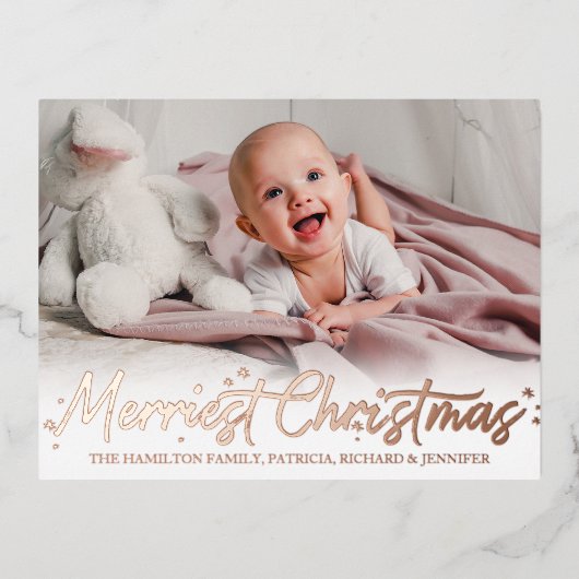 メリー誕生日発表写真 箔シーズンポストカード (正面)