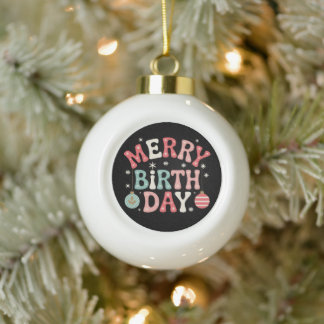 メリー誕生日 クリスマス オーナメント 雪の結晶 クリスマス