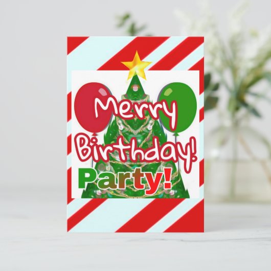メリー誕生日 招待状 (スタンド正面)
