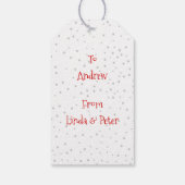 メリー贈り物のラベルにルドルフとストレスマ ギフトタグ (裏面)