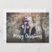 メリー赤と白クリスマスの写真 シーズンカード (正面)