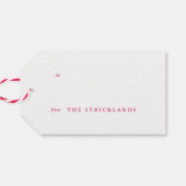 メリー赤と白クリスマスの贈り物ラベル ギフトタグ (裏面横)