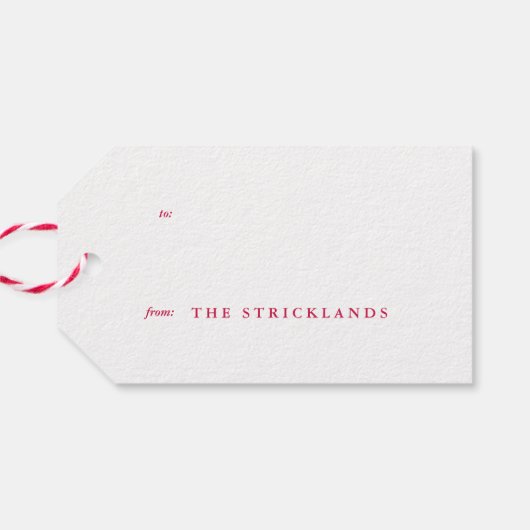 メリー赤と白クリスマスの贈り物ラベル ギフトタグ (裏面横)