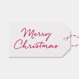 メリー赤と白クリスマスの贈り物ラベル ギフトタグ