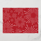 メリー赤と白クリスマスの非写真のスクリプト 箔シーズンカード (裏面)