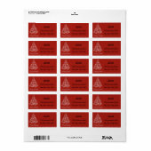 メリー赤と白クリスマス差出人住所ラベル ラベル (フルシート)