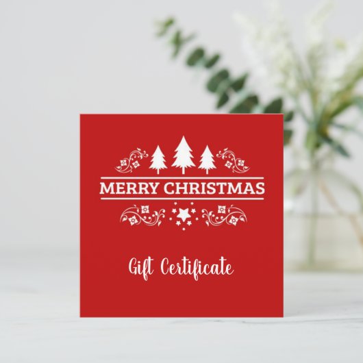 メリー赤と白クリスマス贈与証書 (スタンド正面)