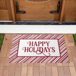 メリー赤と白クリスマス ドアマット