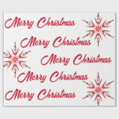 メリー赤と白クリスマス ラッピングペーパー (フラット)