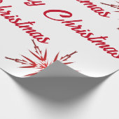 メリー赤と白クリスマス ラッピングペーパー (角)