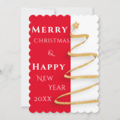 メリー赤と白スクリスフ独身のォトカード (正面)