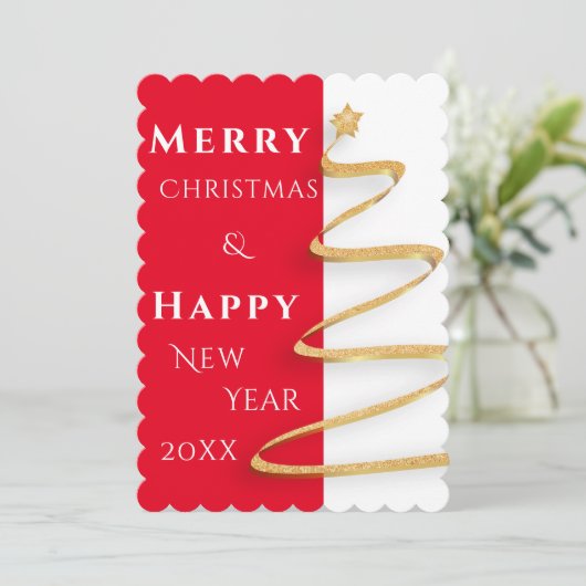 メリー赤と白スクリスフ独身のォトカード (スタンド正面)