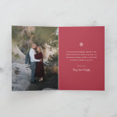 メリー赤と白スクリスマモダンス型写真 シーズンカード (内部)