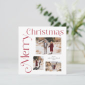 メリー赤と白スクリスマモダンス型写真 シーズンカード (スタンド正面)
