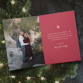 メリー赤と白スクリスマモダンス型写真 シーズンカード