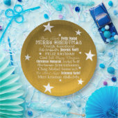 メリー違うクリスマスの言語を持つ星 ペーパープレート (パーティー)