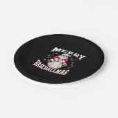 メリー野球おもしろいサンタ ペーパープレート (アングル)