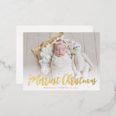 メリー金ゴールド箔誕生発表 箔シーズンポストカード (正面/裏面)