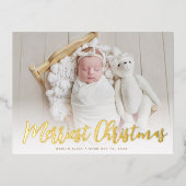 メリー金ゴールド箔誕生発表 箔シーズンポストカード (正面)