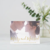 メリー金ゴールド結婚したの新婚エレガント シーズンポストカード (スタンド正面)