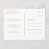 メリー金ゴールド結婚したの新婚エレガント シーズンポストカード (裏面)