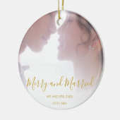 メリー金ゴールド結婚したの新婚エレガント セラミックオーナメント (左)