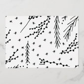 メリー金ゴールド |クリスマスフルブリードフォトモダン 箔シーズンカード (裏面)