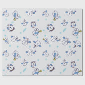 メリー雪だるま遊が雪の中に ラッピングペーパー (フラット)